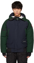 Canada Goose Navy & Green Chilliwack Down Jacket