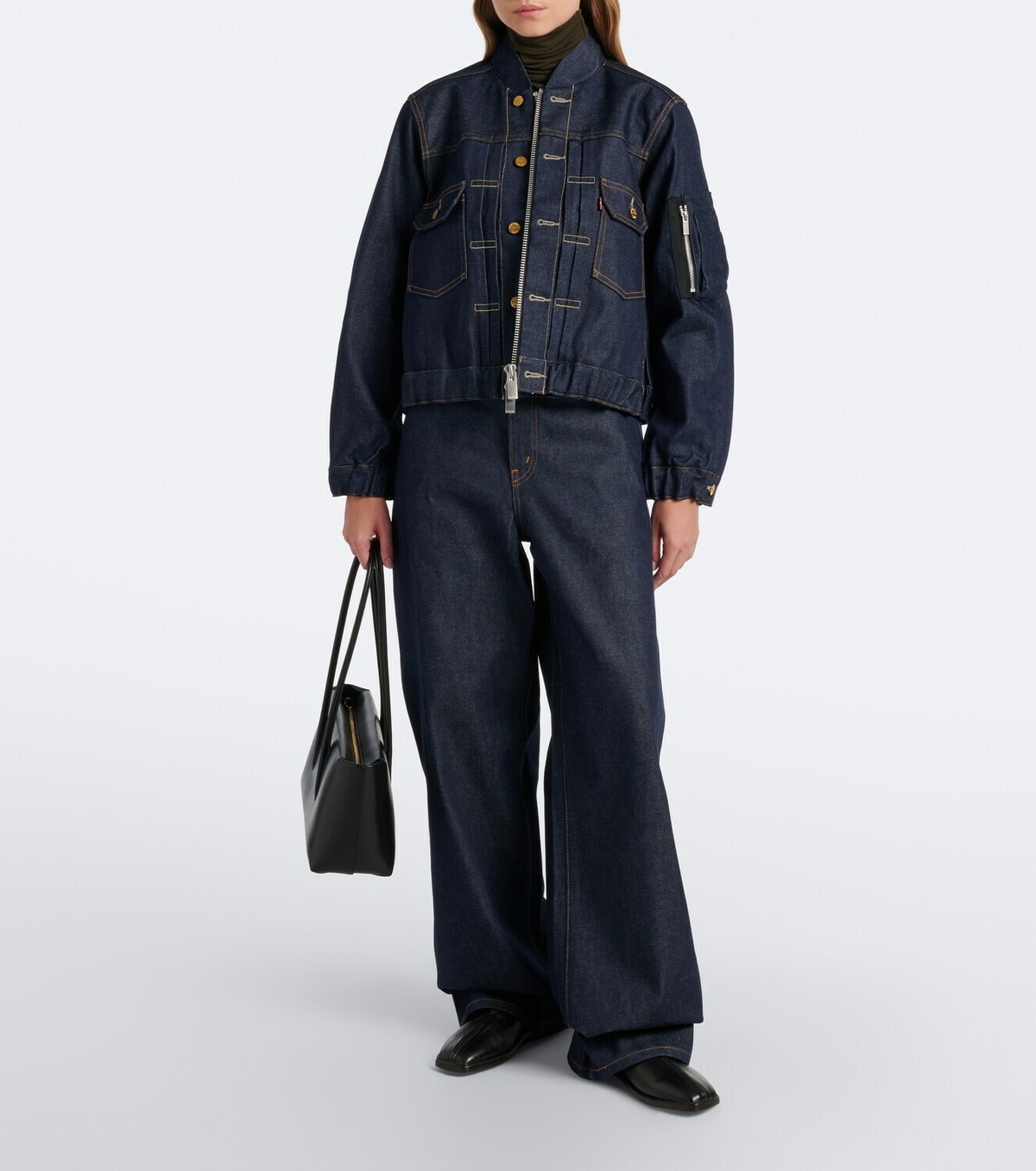Sacai Denim bomber jacket