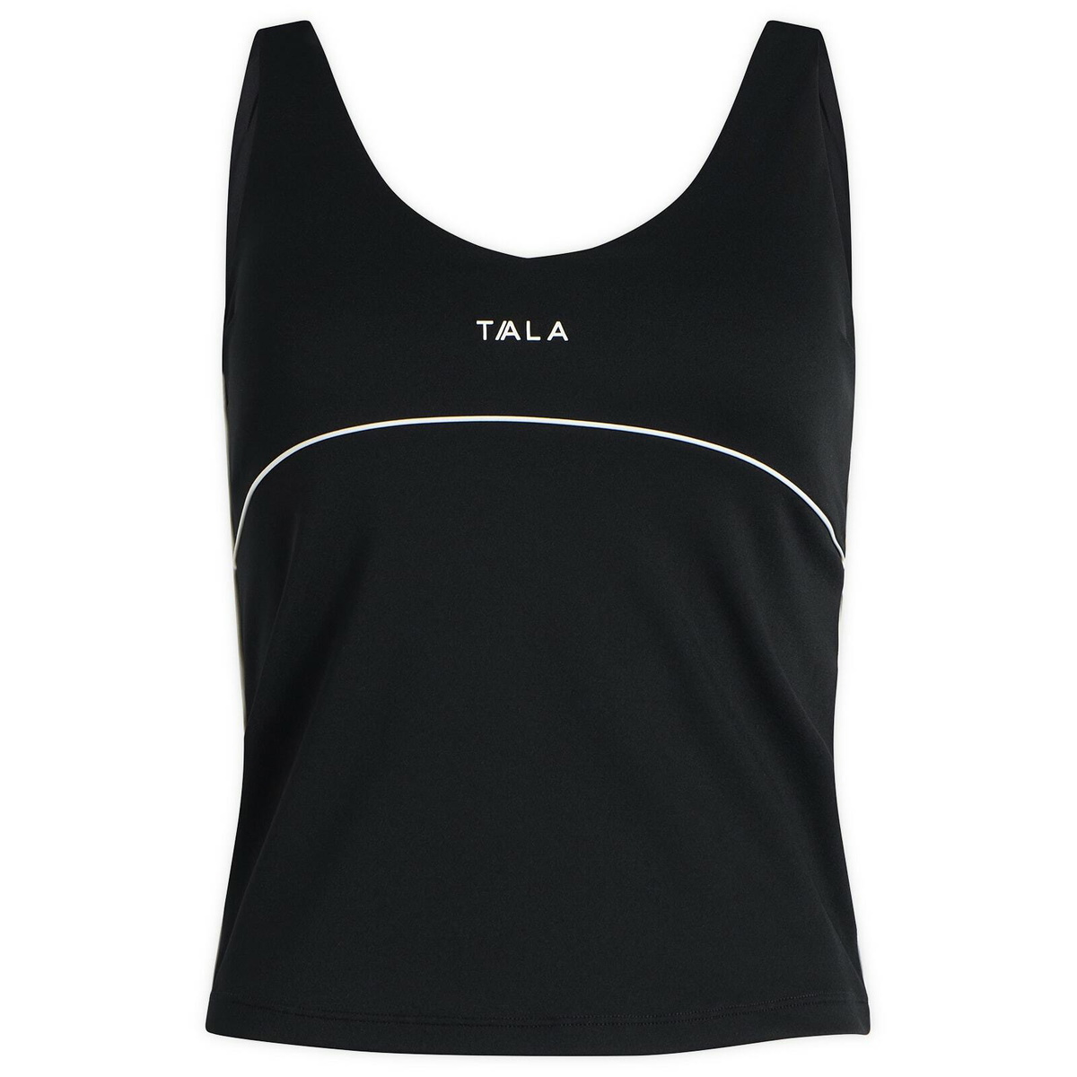 TALA Women's SkinLuxe Contrast Piping Vest in Shadow Black