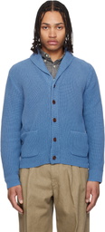 Polo Ralph Lauren Blue Cotton Shawl-Collar Cardigan