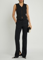 Armarium Guia Wool and Satin Vest Black
