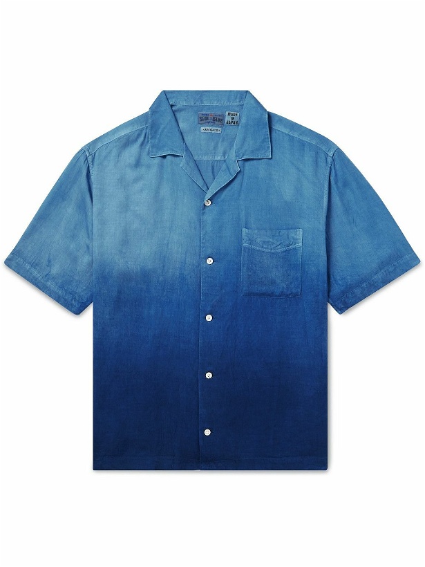 Photo: Blue Blue Japan - Camp-Collar Indigo-Dyed Woven Shirt - Blue