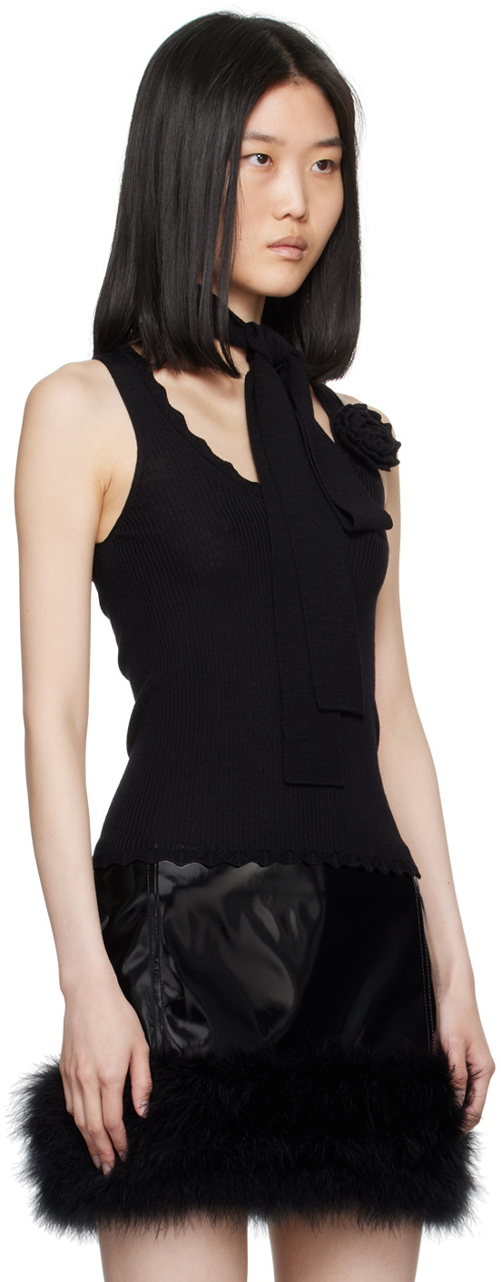 Blumarine Black Wool Tank Top