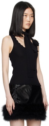 Blumarine Black Wool Tank Top
