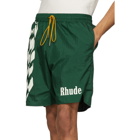Rhude Green Warm-Up Shorts