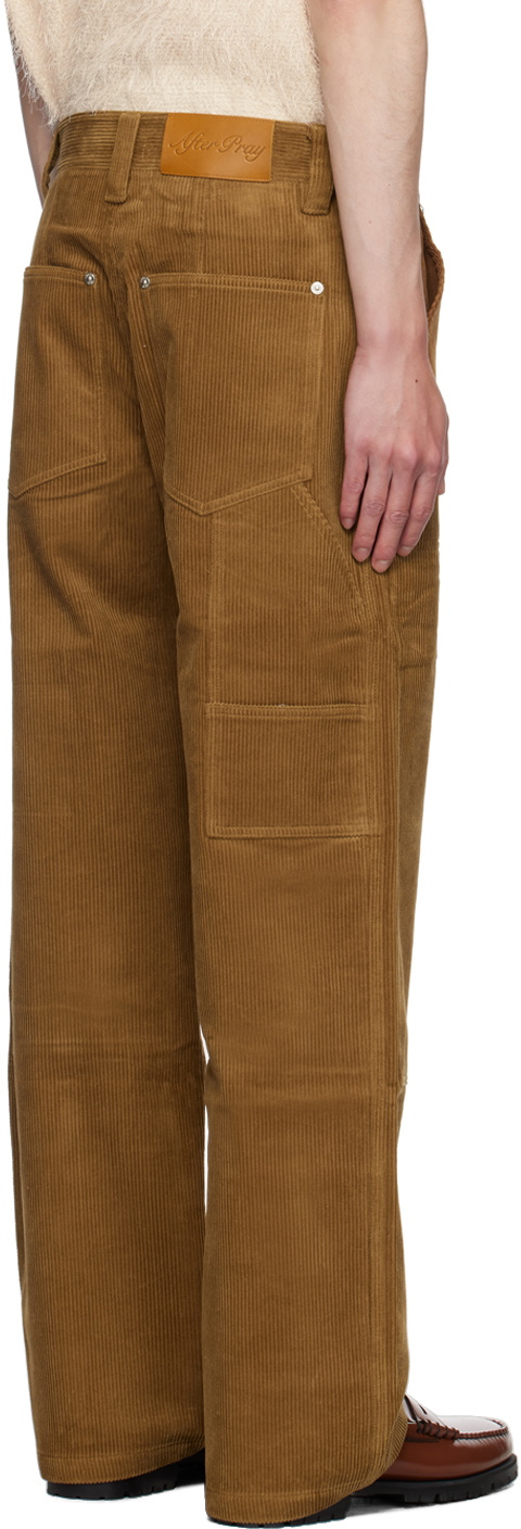 AFTER PRAY Brown Patch Trousers