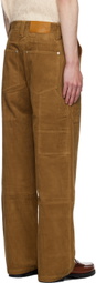 AFTER PRAY Brown Patch Trousers
