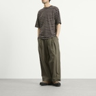 Kaptain Sunshine Men's Stripe Jersey Short Sleeve T-Shirt in Brown Wide Stripe