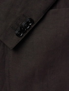 Zegna - Slim-Fit Wool and Linen-Blend Suit Jacket - Brown