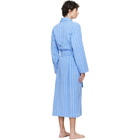 Tekla Blue & White Terry Classic Bathrobe