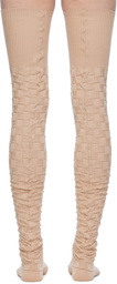 ANDREJ GRONAU SSENSE Exclusive Beige Over-The-Knee Socks