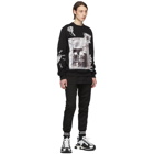 Dolce and Gabbana Black Printed Patches Sweatshirt
