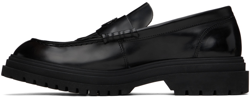 Fred Perry Black Fringed Loafers