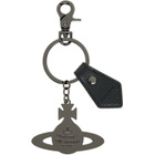 Vivienne Westwood Gunmetal Hammered Orb Keychain