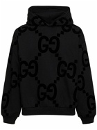 GUCCI - Gg Flocked Cotton Jersey Hoodie