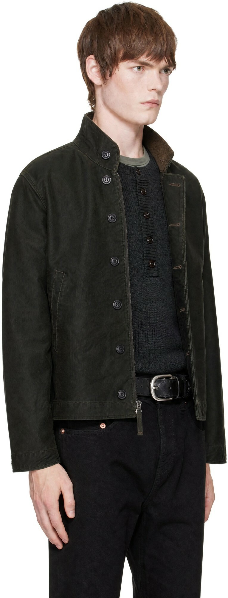 RRL Black Cotton Bower Deck Jacket