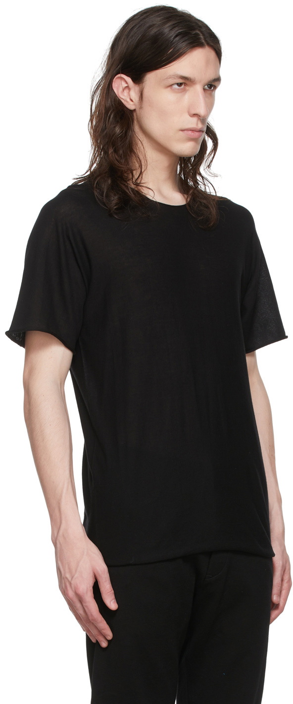 Label Under Construction Black Cotton T-Shirt