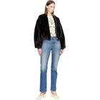 MM6 Maison Margiela Brown Faux-Fur Jacket
