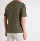 Massimo Alba - Striped Cotton and Linen-Blend T-Shirt - Green