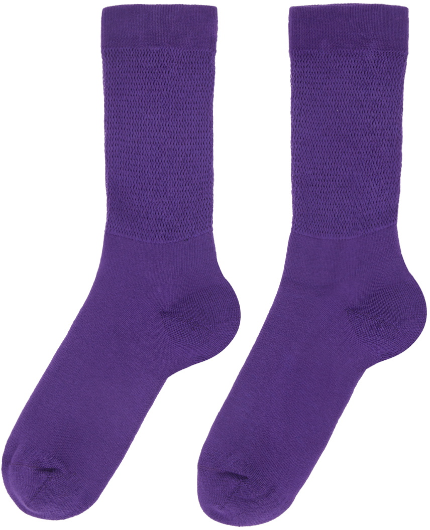 ERL Purple Knit Socks
