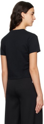 Rokh Black Embroidered T-Shirt