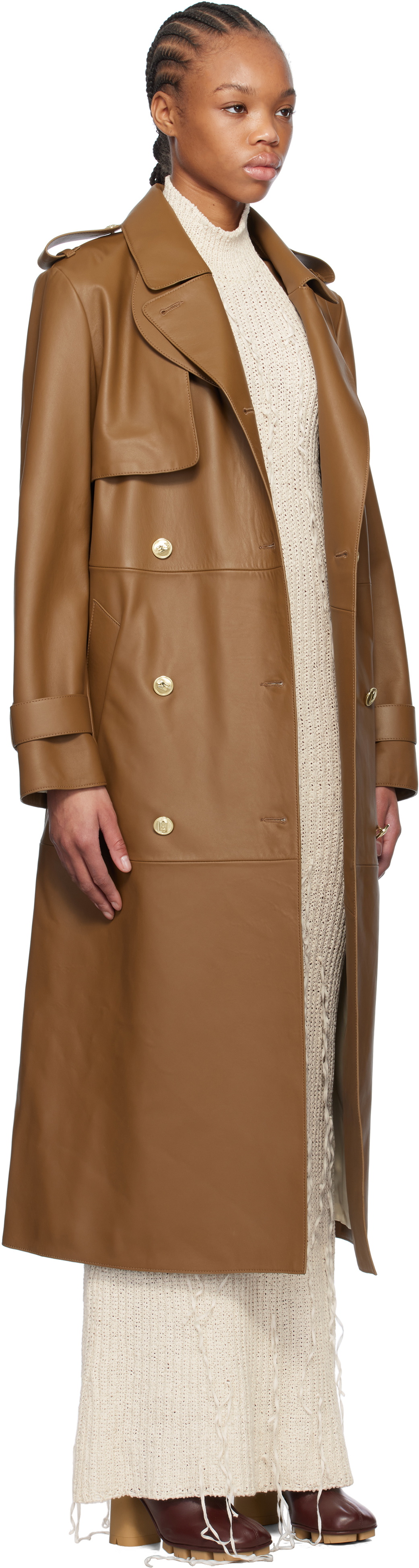 MACKAGE Tan Gael-V Leather Coat