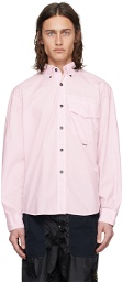 Stone Island Pink Spread Collar Shirt