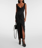 Vivienne Westwood Panther gathered asymmetric maxi dress