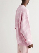 Vetements - Logo-Intarsia Cotton Sweater - Pink