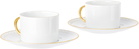 L'OBJET White Neptune Tea Cup & Saucer Set