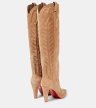 Christian Louboutin Santia Botta 85 suede knee-high boots