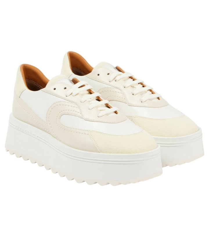 Photo: Clergerie Awake suede platform sneakers