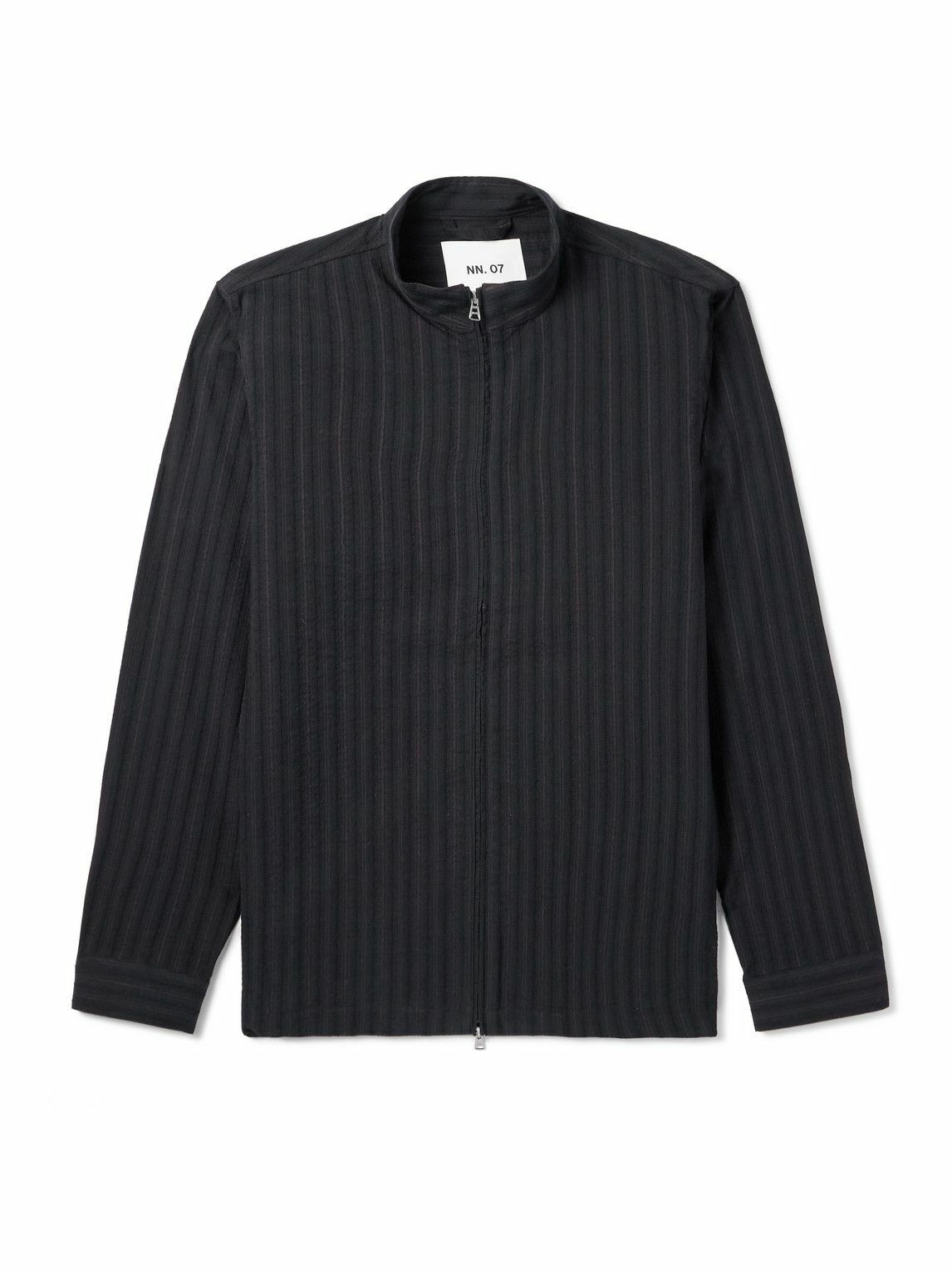 NN07 - Jaxon 1921 Striped Cotton and Silk-Blend Jacket - Black NN07