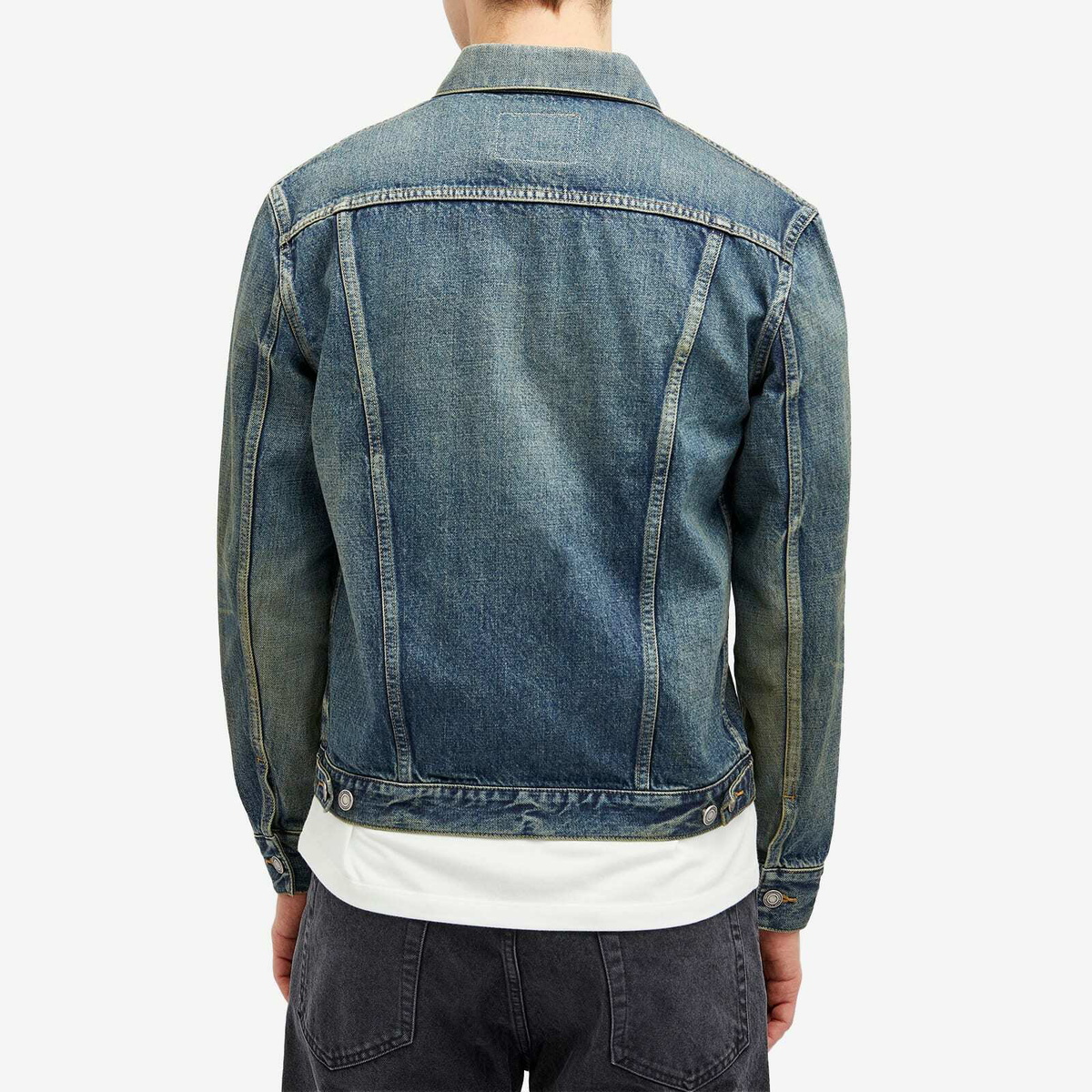 Saint Laurent Men's Fitted Denim Jacket in Amazon Blue Saint