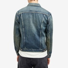 Saint Laurent Men's Fitted Denim Jacket in Amazon Blue