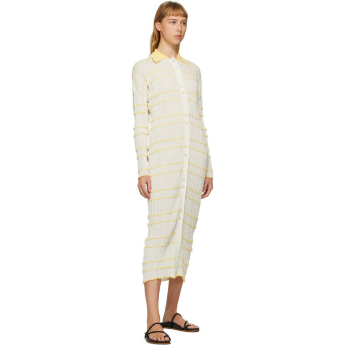 Rus Off-White and Yellow Comete Dress