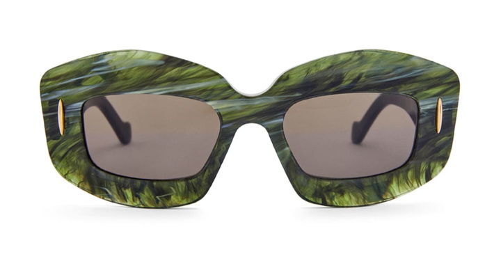 Photo: Loewe Lw40114i - Shiny Dark Green Sunglasses