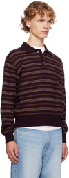 Dunst Brown Collared Striped Polo
