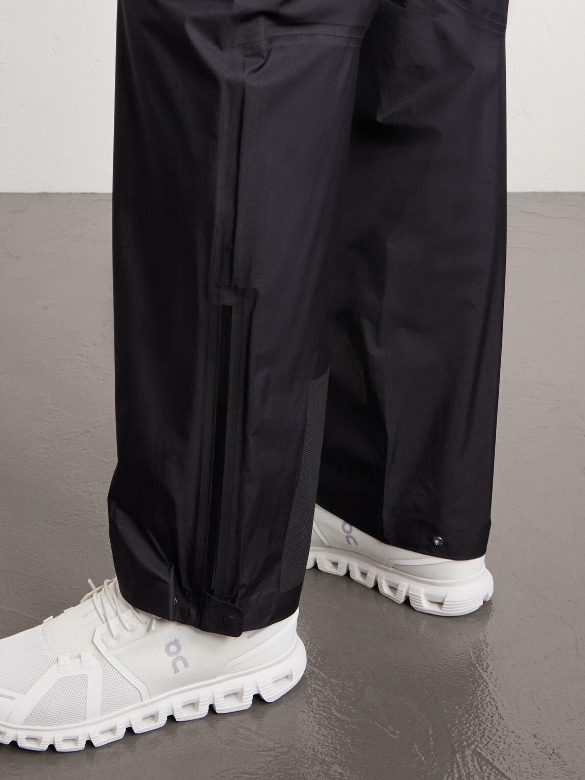 Satisfy - Straight-Leg Pertex® 3L Rain Logo-Appliquéd Recycled-Ripstop Trousers - Black