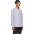 Ermenegildo Zegna Blue and White Camicia Trofeo Shirt