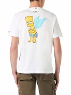 MC2 Saint Barth Man Cotton T-shirt With Bart Angel Print | The Simpsons Special Edition