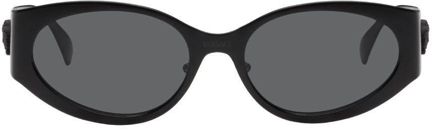 Photo: Versace Black 'La Medusa' Oval Sunglasses