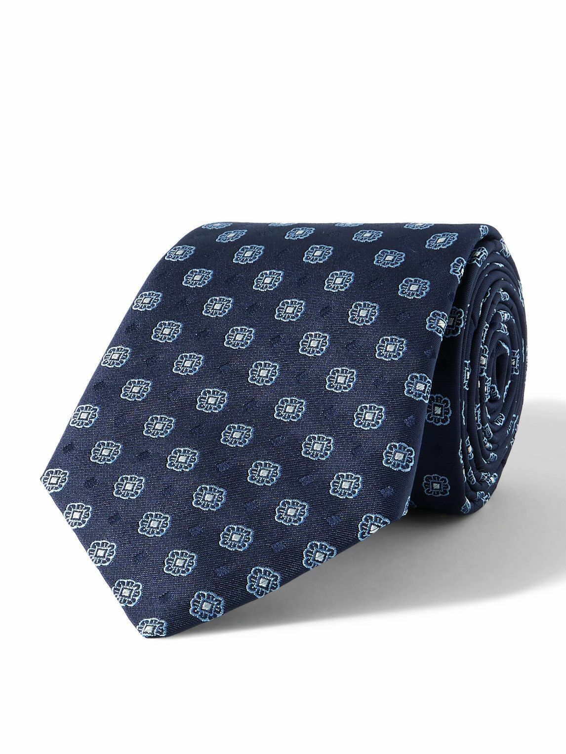 Canali
 Antique Floral Print Silk Tie main image 1