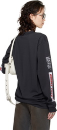LU'U DAN Black Oversized Long Sleeve T-shirt