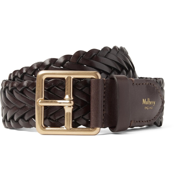 Photo: Mulberry - 4cm Brown Woven Leather Belt - Brown