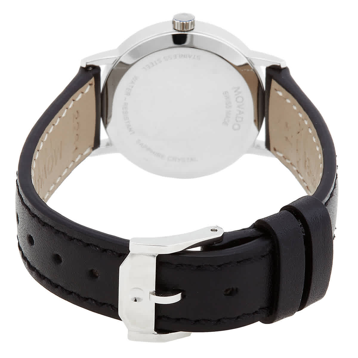 New Movado Women’s Museum Classic Silver Dial Leather Strap Watch 0607317 Movado Women main image 3