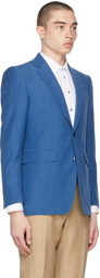 Burberry Blue Mohair Classic Fit Blazer
