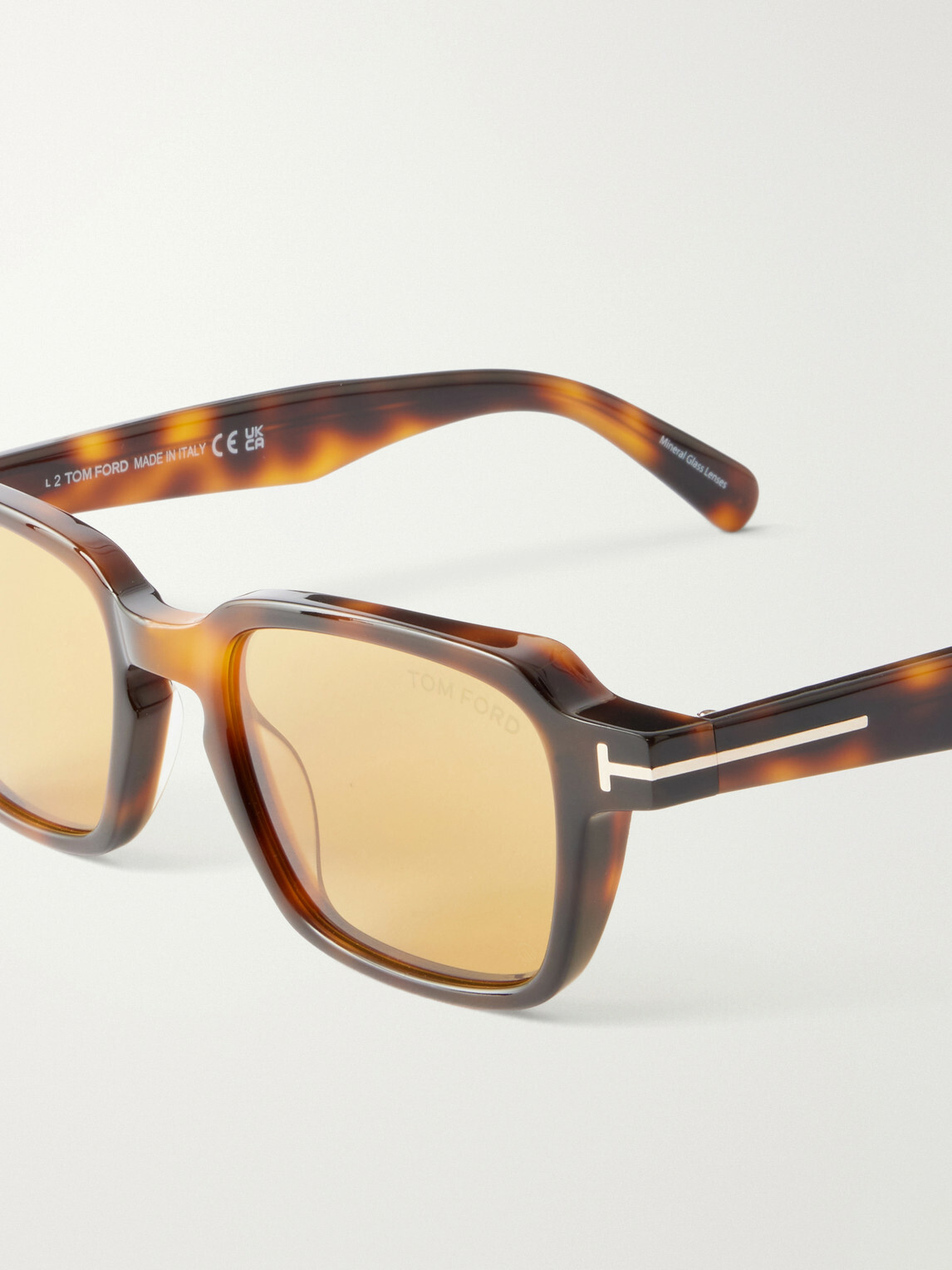 TOM FORD - Ezra-02 Square-Frame Tortoiseshell Acetate Sunglasses