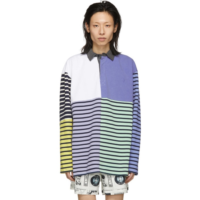 Photo: JW Anderson Blue Patchwork Rugby Polo