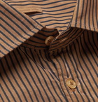 Massimo Alba - Striped Watercolour-Dyed Cotton Shirt - Light brown